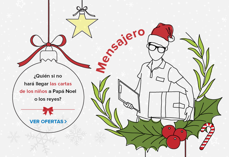 trabaja de mensajero en navidad