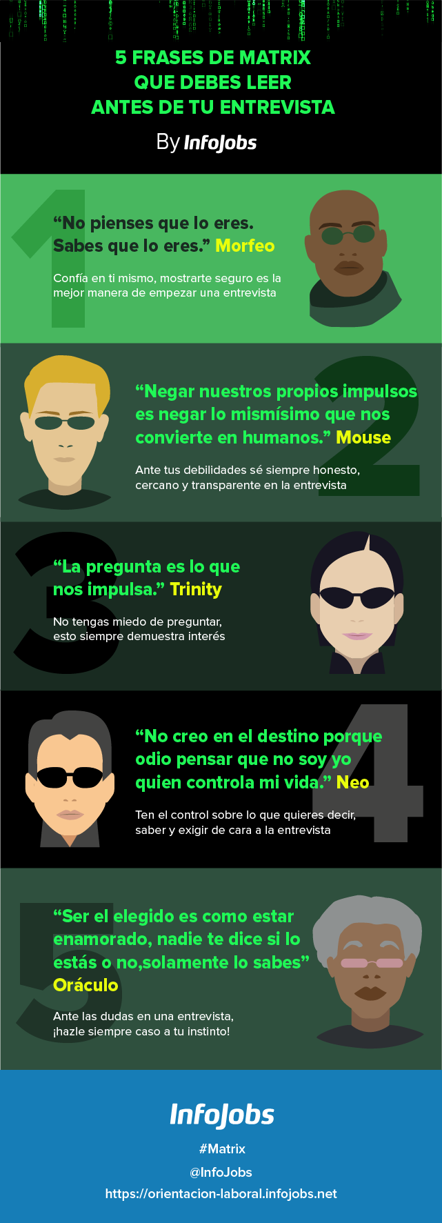 frases de matrix para una entrevista de trabajo