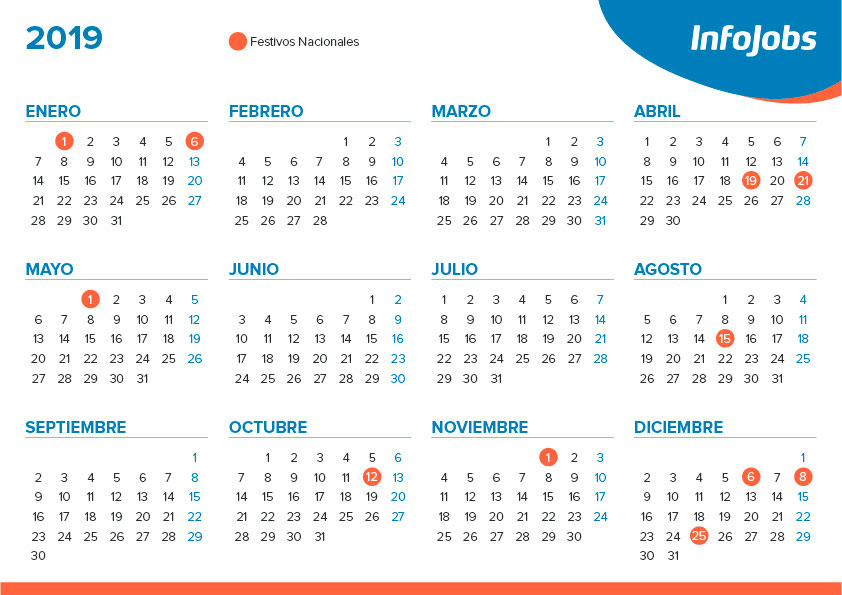 Calendario laboral 2019