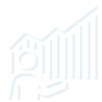 Icono de una persona presentando un gráfico ascendente