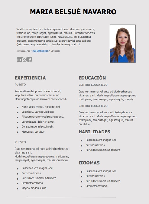 plantilla cv